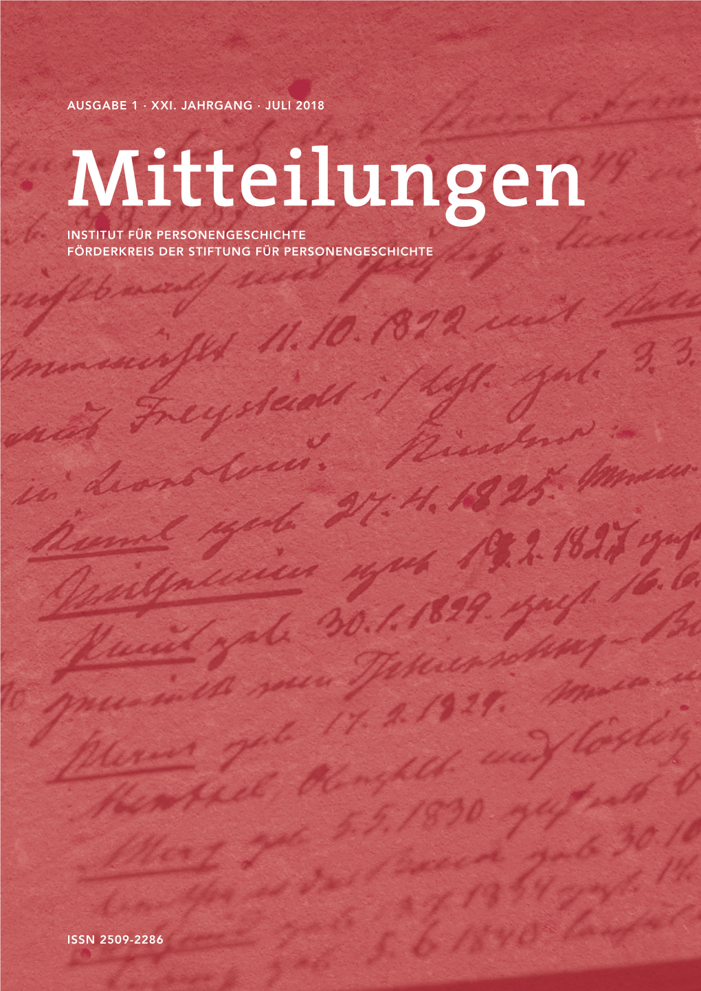 Mitteilungeninstitut Für Personengeschichte Förderkreis Der Stiftung Für Personengeschichte