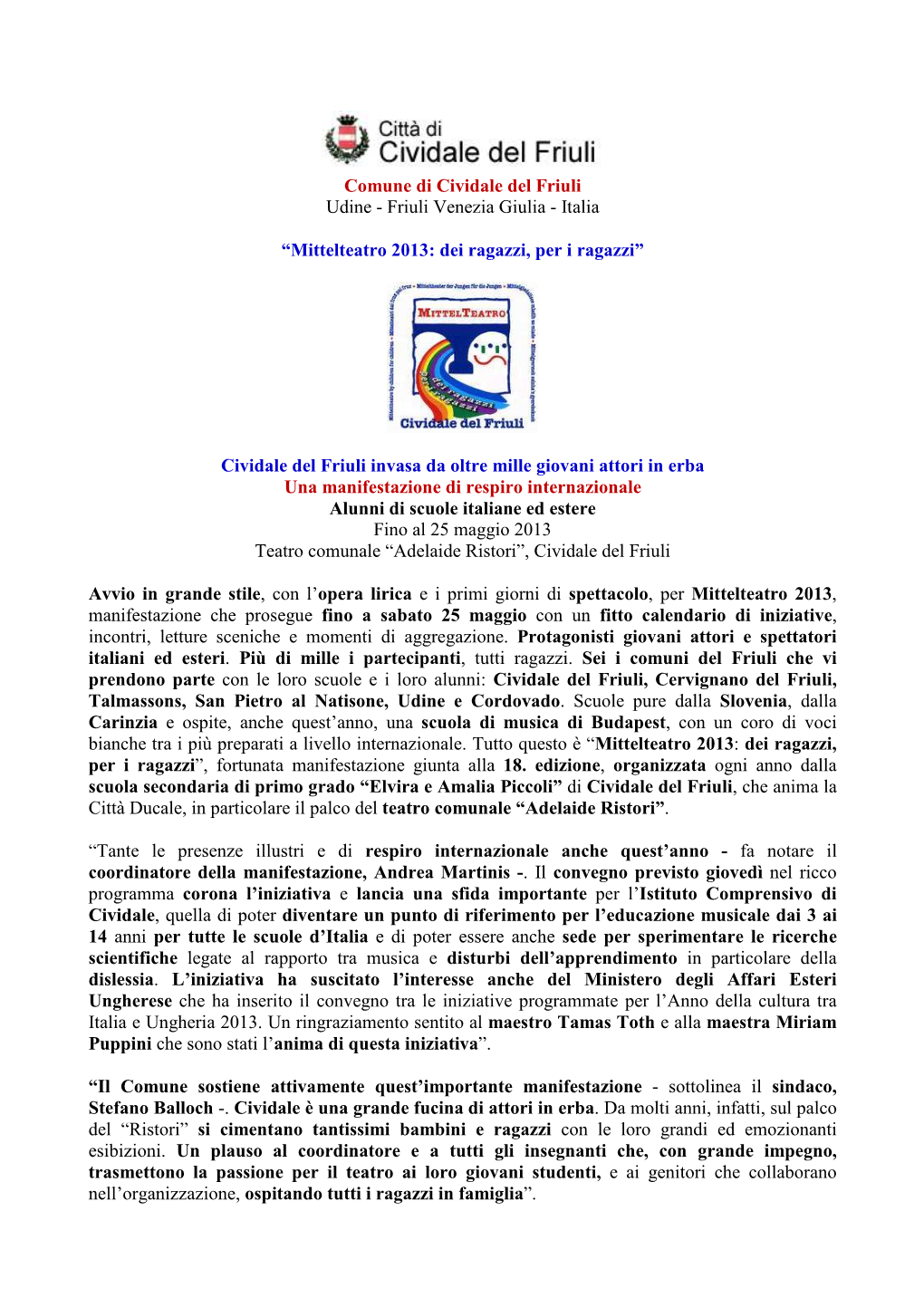 20130522 Comune Cividale Friuli UD FVG I