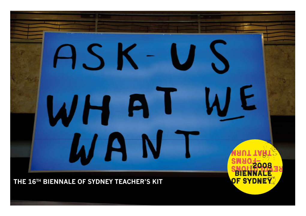 The 16Th Biennale of Sydney Teacher's