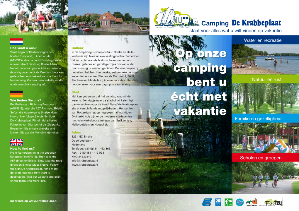 Op Onze Camping Bent U Écht Met Vakantie