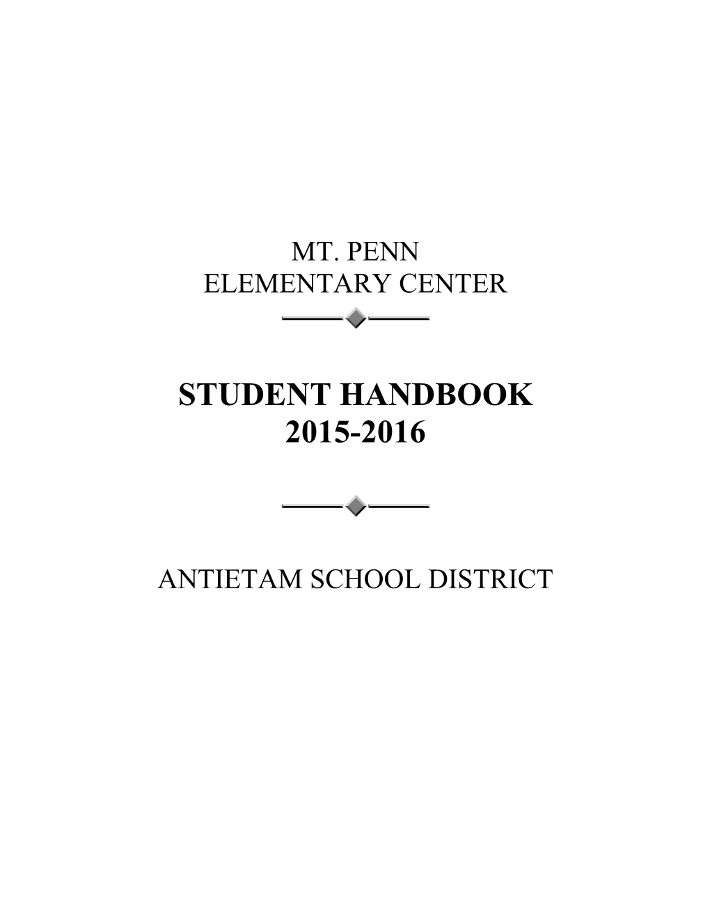 Student Handbook 2015-2016