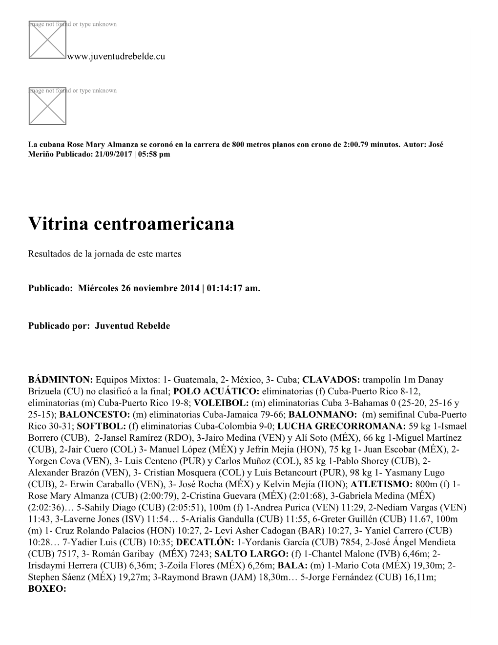 Vitrina Centroamericana