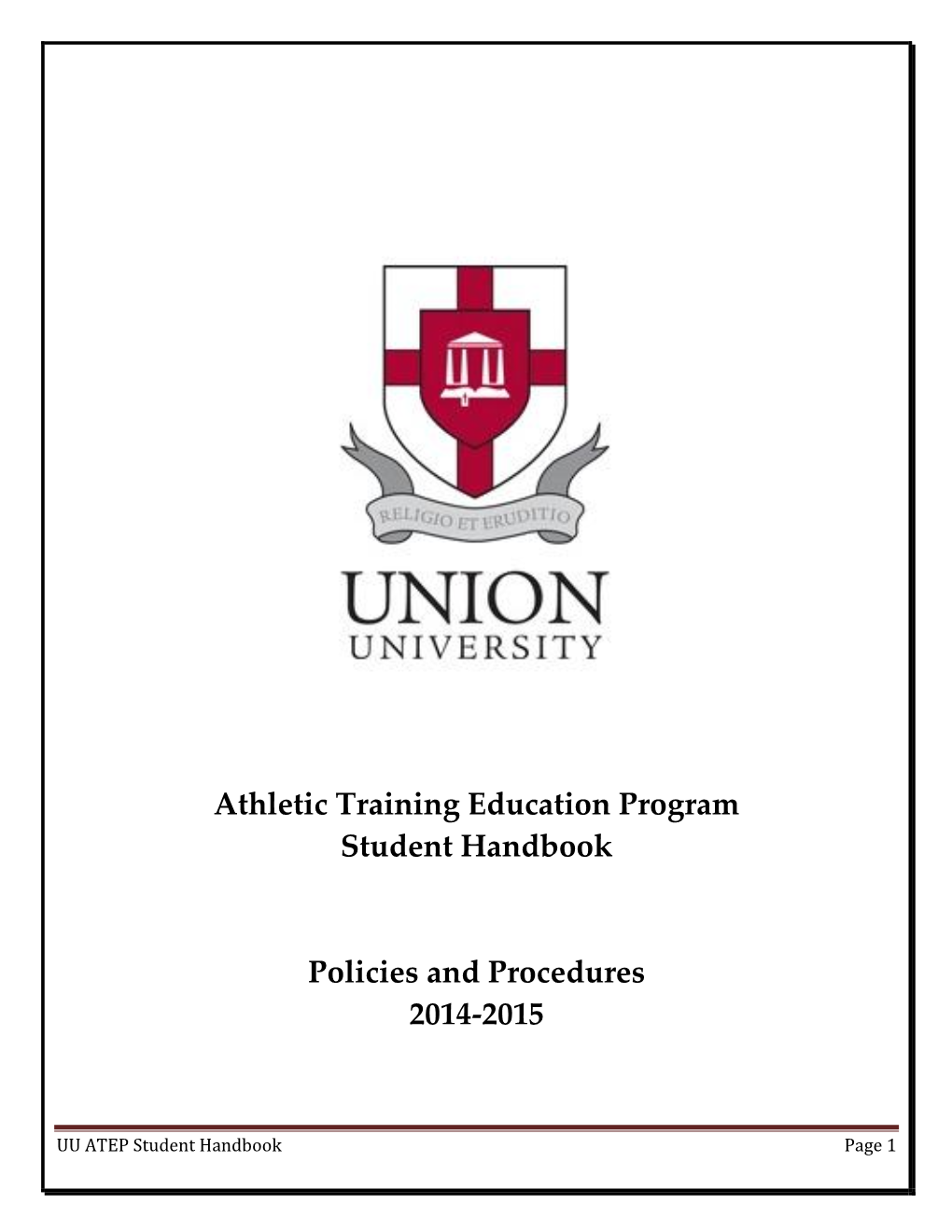 Athletic Training Education Program Student Handbook Policies And