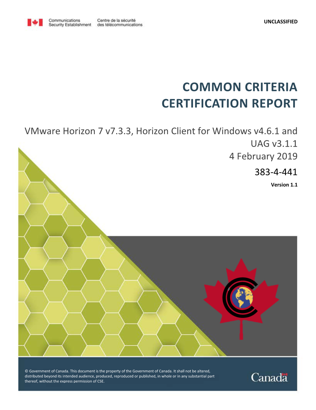 Common Criteria Certification Report