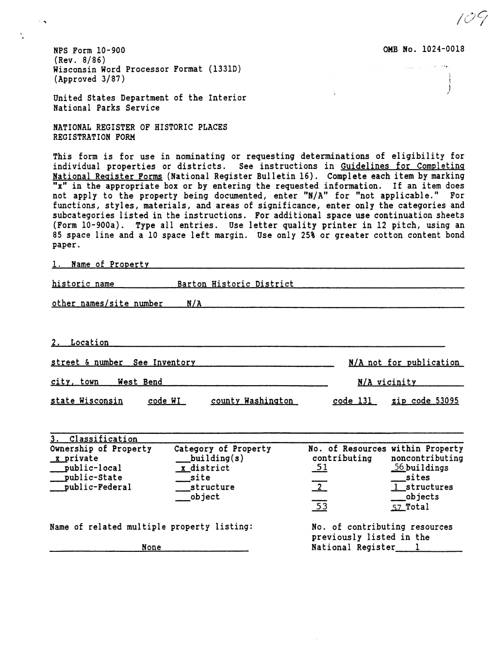 Wisconsin Word Processor Format (1331D) (Approved 3/87)