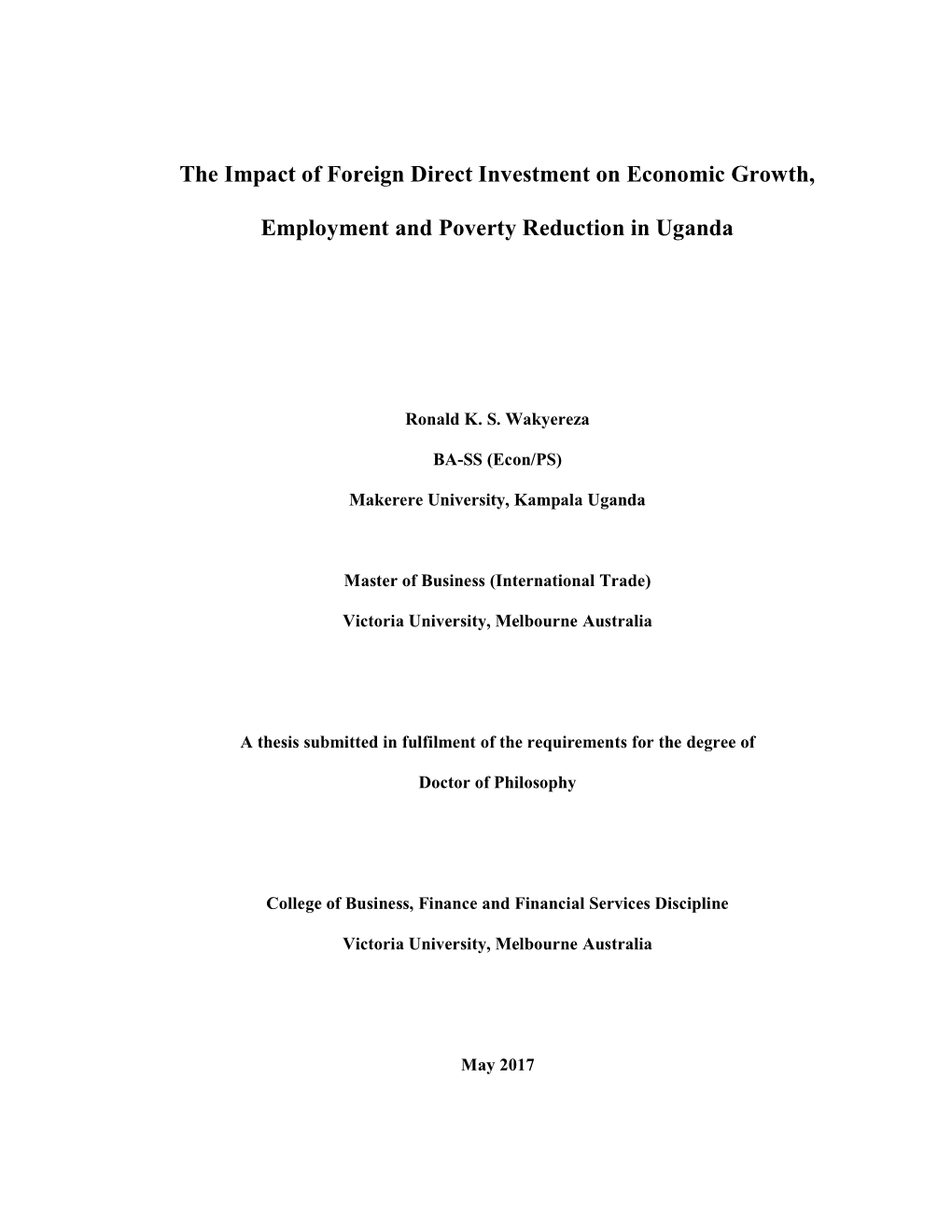 The Impact of Foreign Direct Investment on Economic Growth