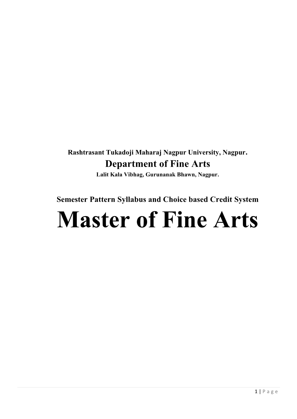 Master of Fine Arts