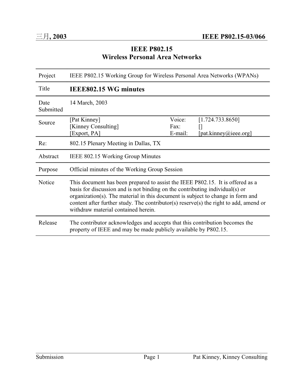 Wireless Personal Area Networks s41