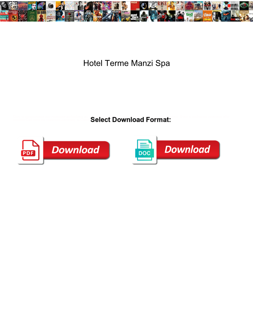 Hotel Terme Manzi Spa