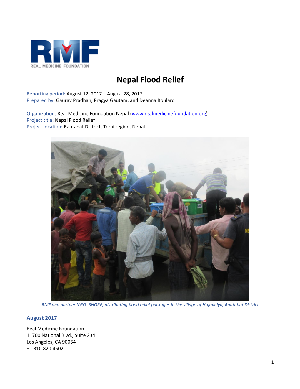 Nepal Flood Relief