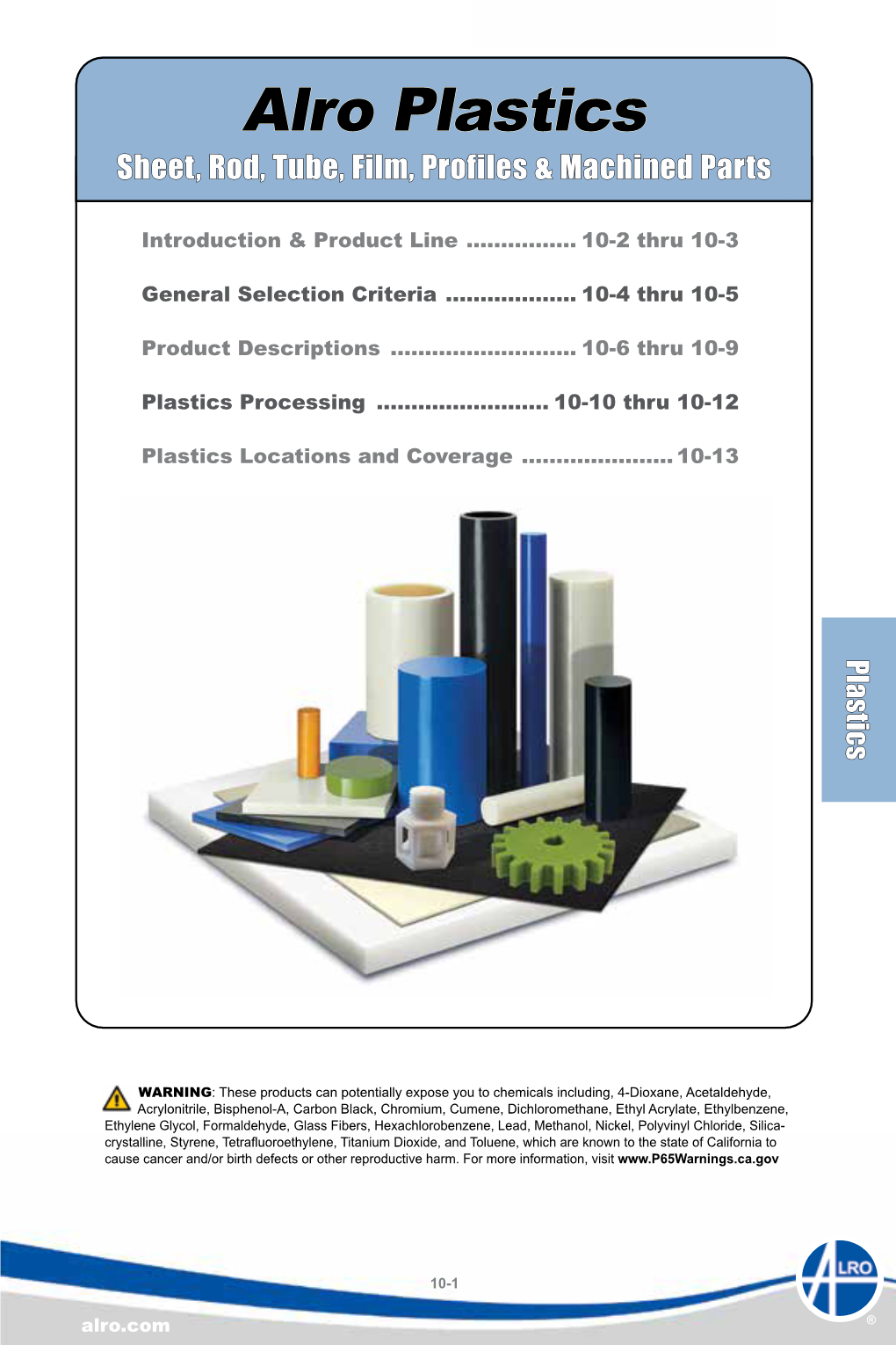 Alro Plastics Sheet, Rod, Tube, Film, Profiles & Machined Parts