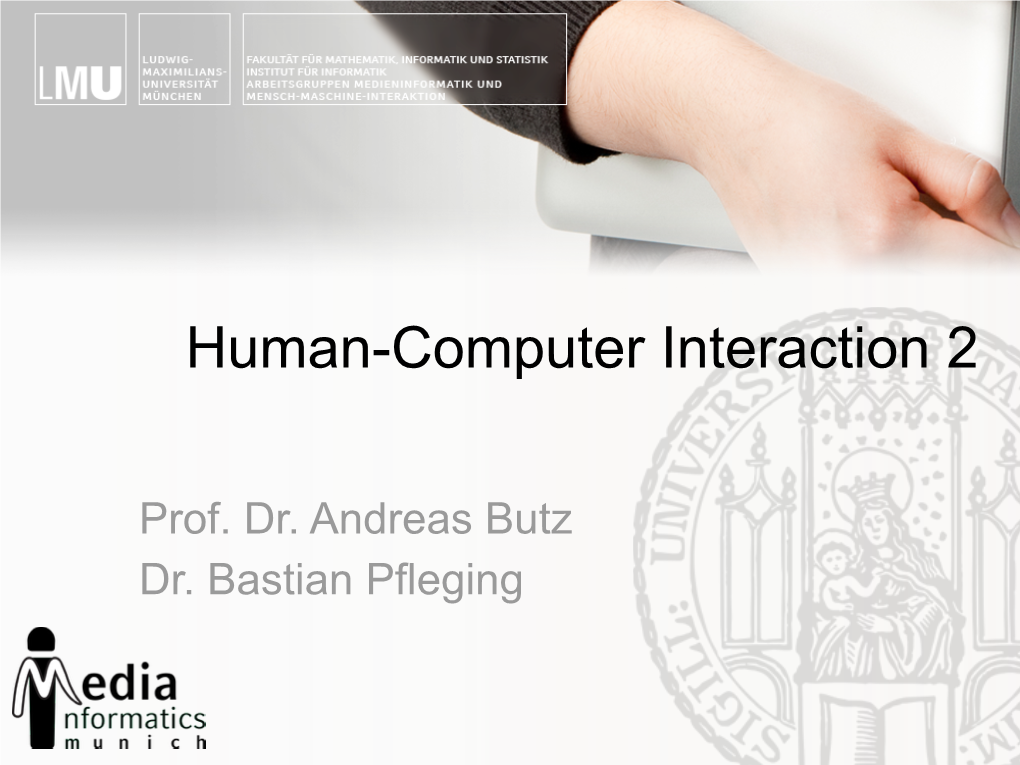 Human-Computer Interaction 2