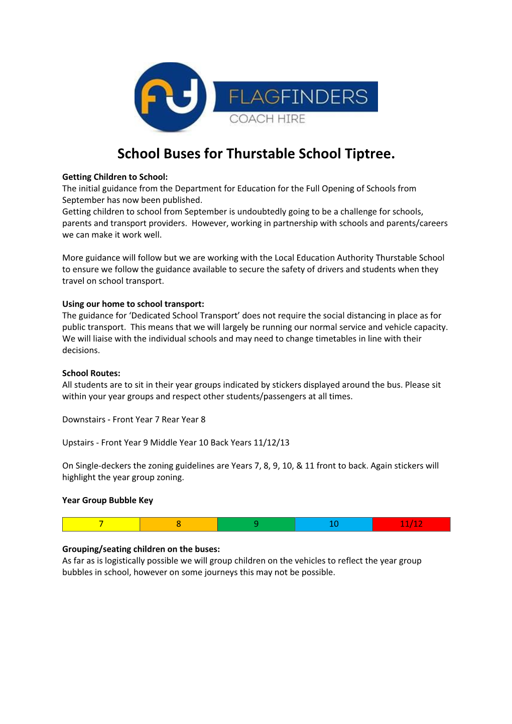 School Buses for Thurstable School Tiptree