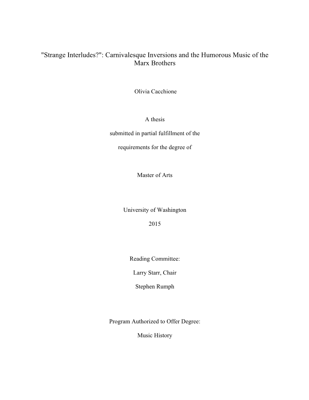 Thesis with Numbers