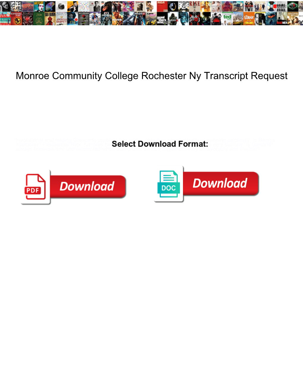 Monroe Community College Rochester Ny Transcript Request