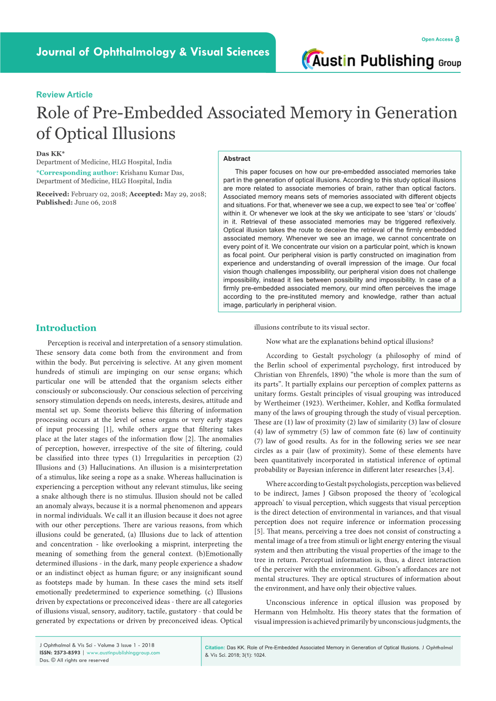 Role of Pre-Embedded Associated Memory in Generation of Optical Illusions