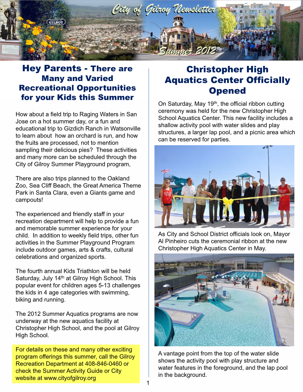 There Are Christopher High Aquatics Center Officially Opened