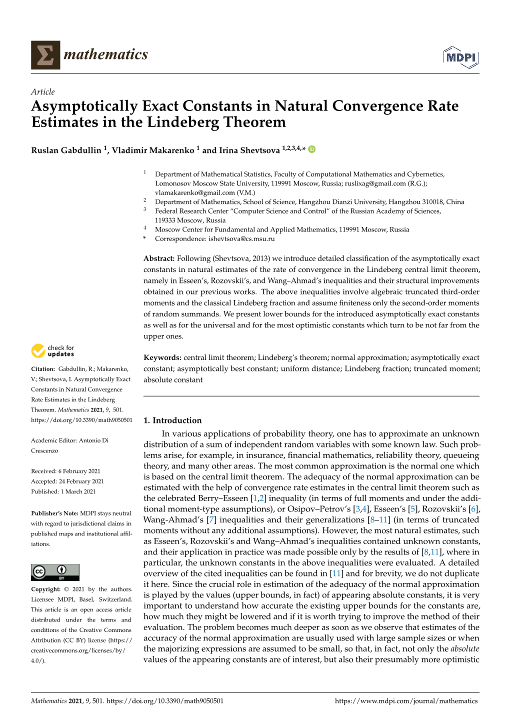 Asymptotically Exact Constants in Natural Convergence Rate Estimates in the Lindeberg Theorem