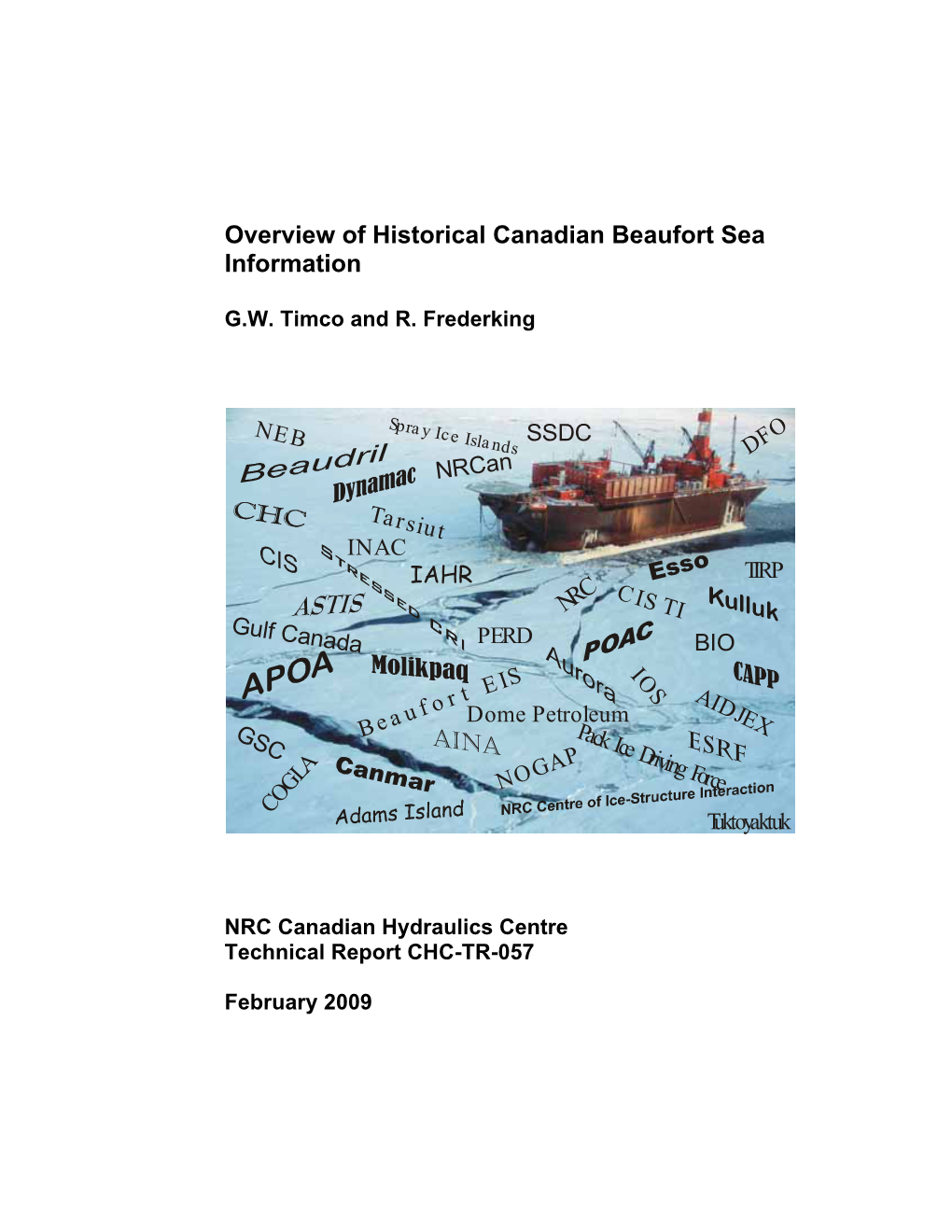Overview of Historical Canadian Beaufort Sea Information