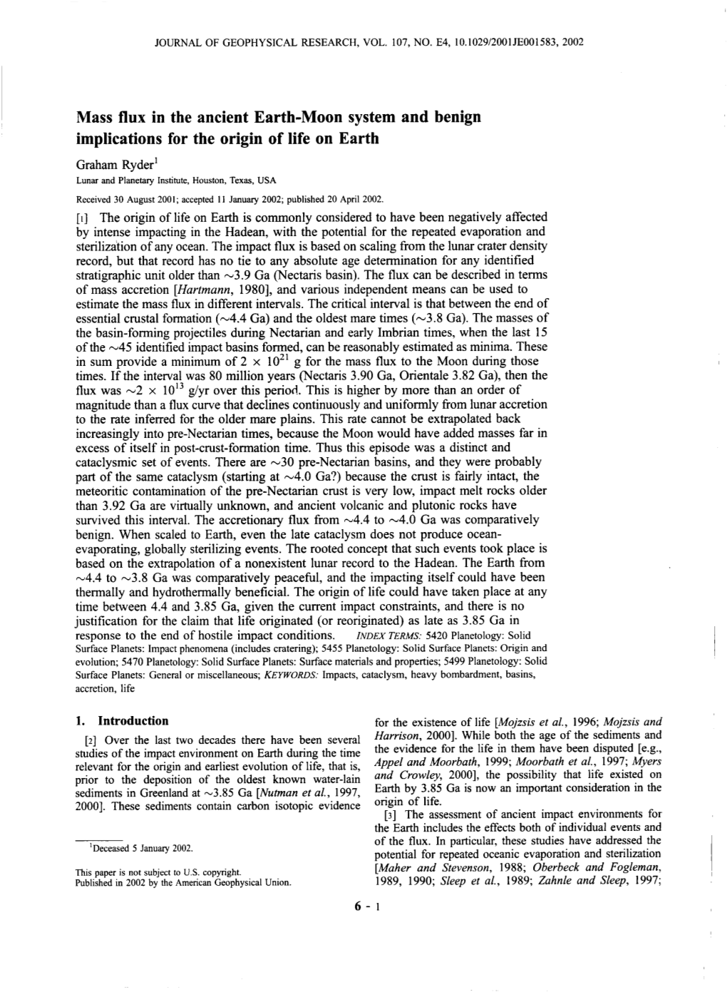 Mass Flux in the Ancient Earth-Moon System and Benign Implications