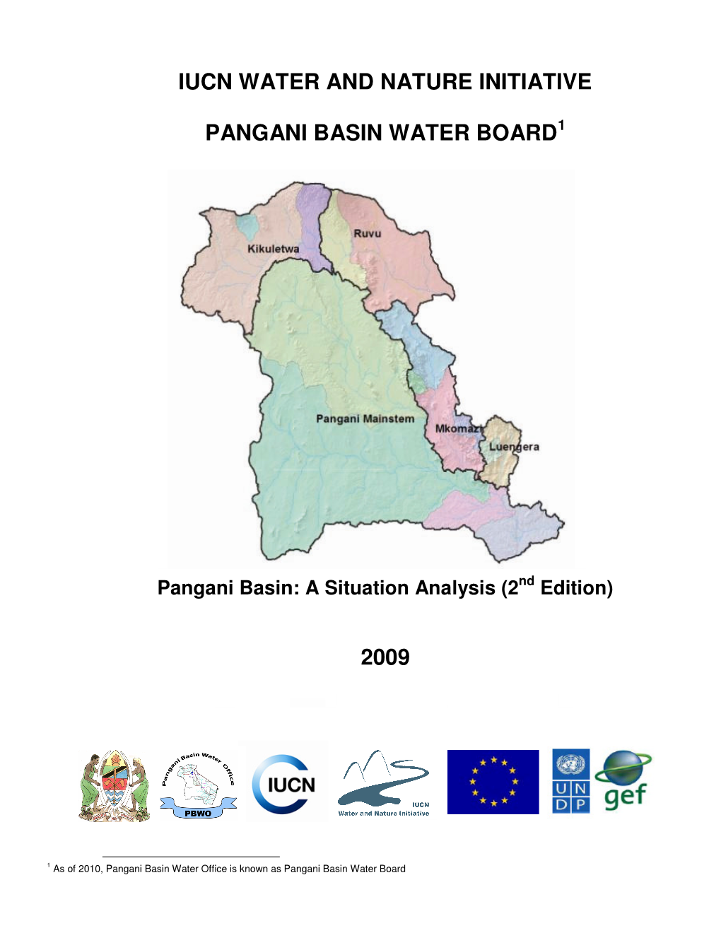 Pangani Basin Water Board1 1 Panganipanganipangani Basin Basinbasin Water Waterwater Board Boardboard1