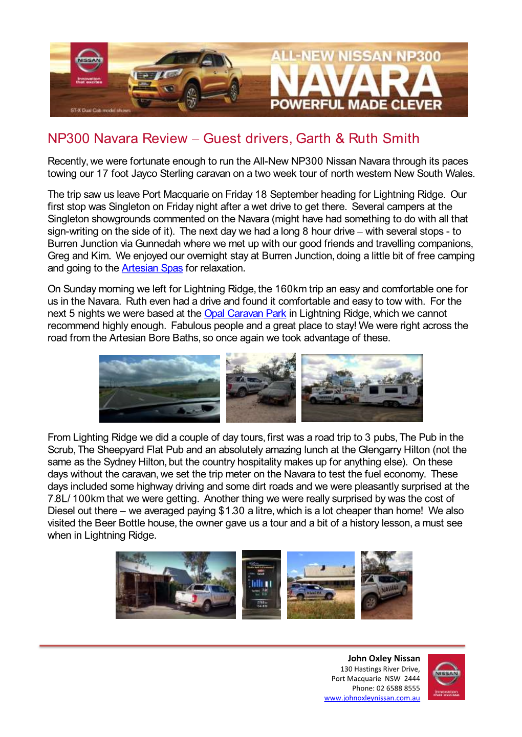 NP300 Navara Review – Guest Drivers, Garth & Ruth Smith