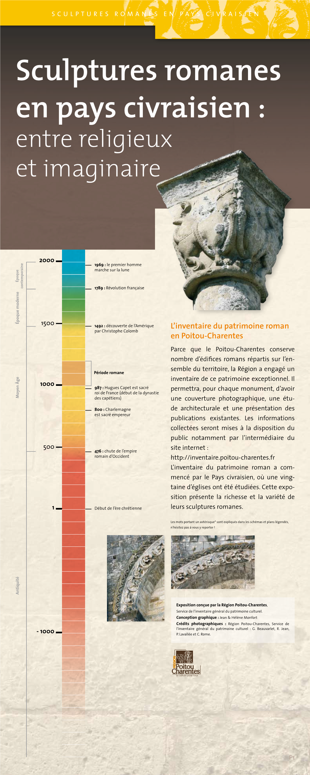 Sculptures Romanes En Pays Civraisien : Entre Religieux Et Imaginaire