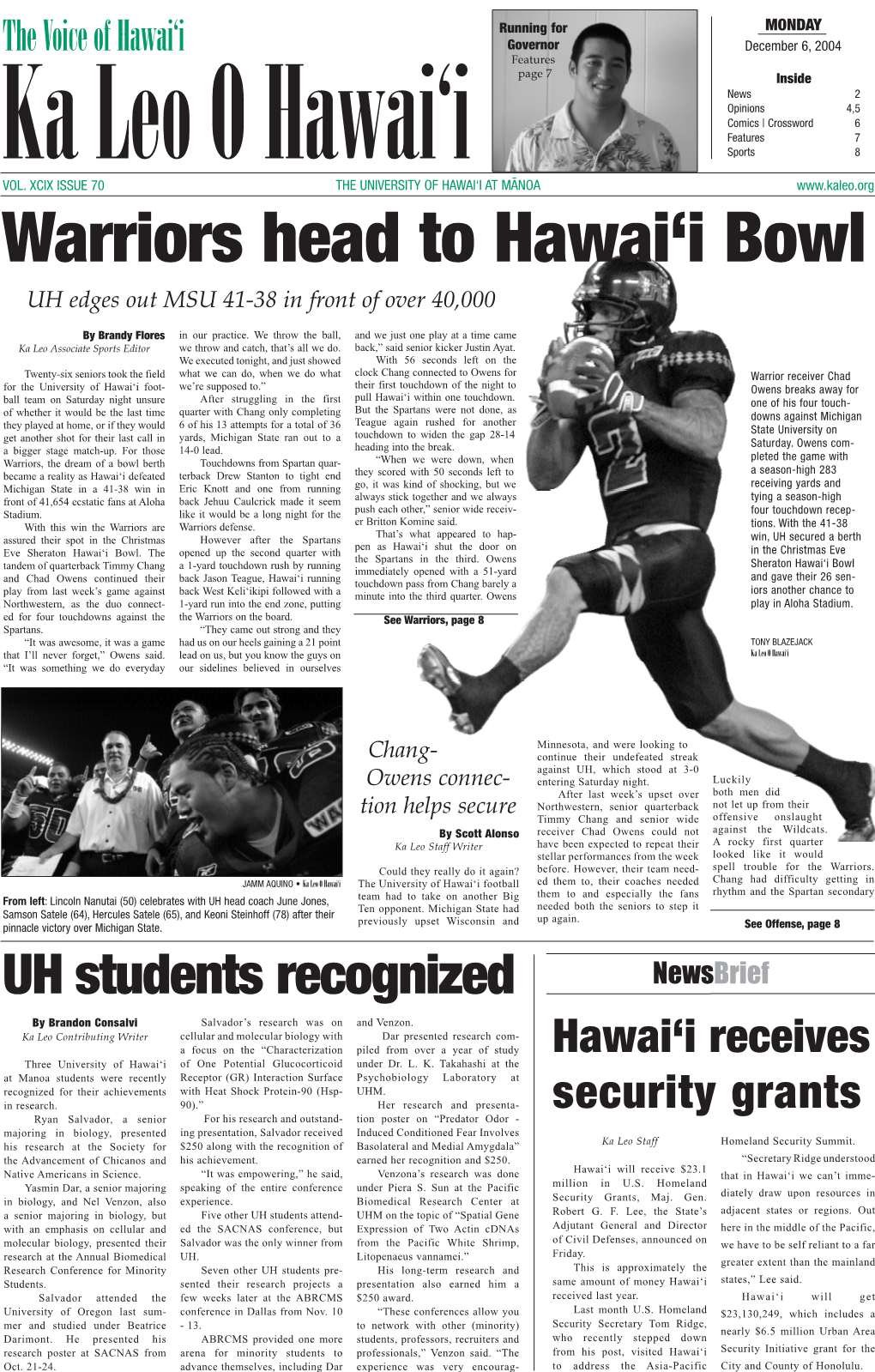 Warriors Head to Hawai'i Bowl