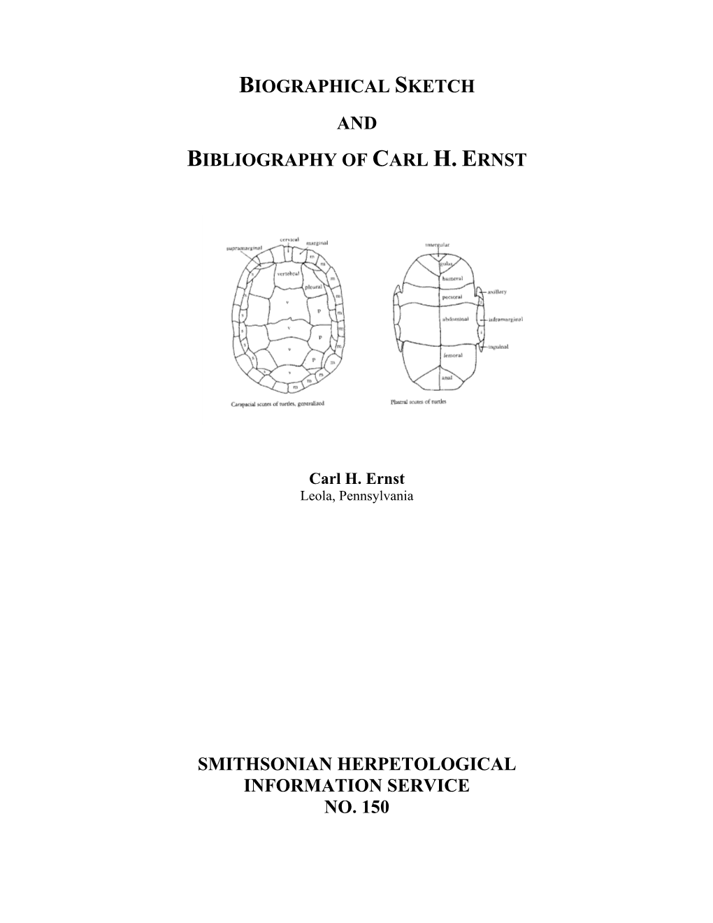 Biographical Sketch and Bibliography of Carl H