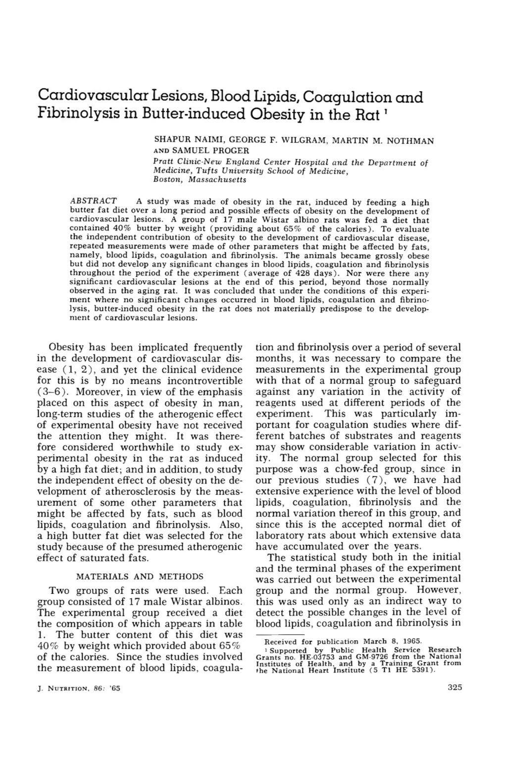 The Journal of Nutrition 1965 Volum 86 No.4