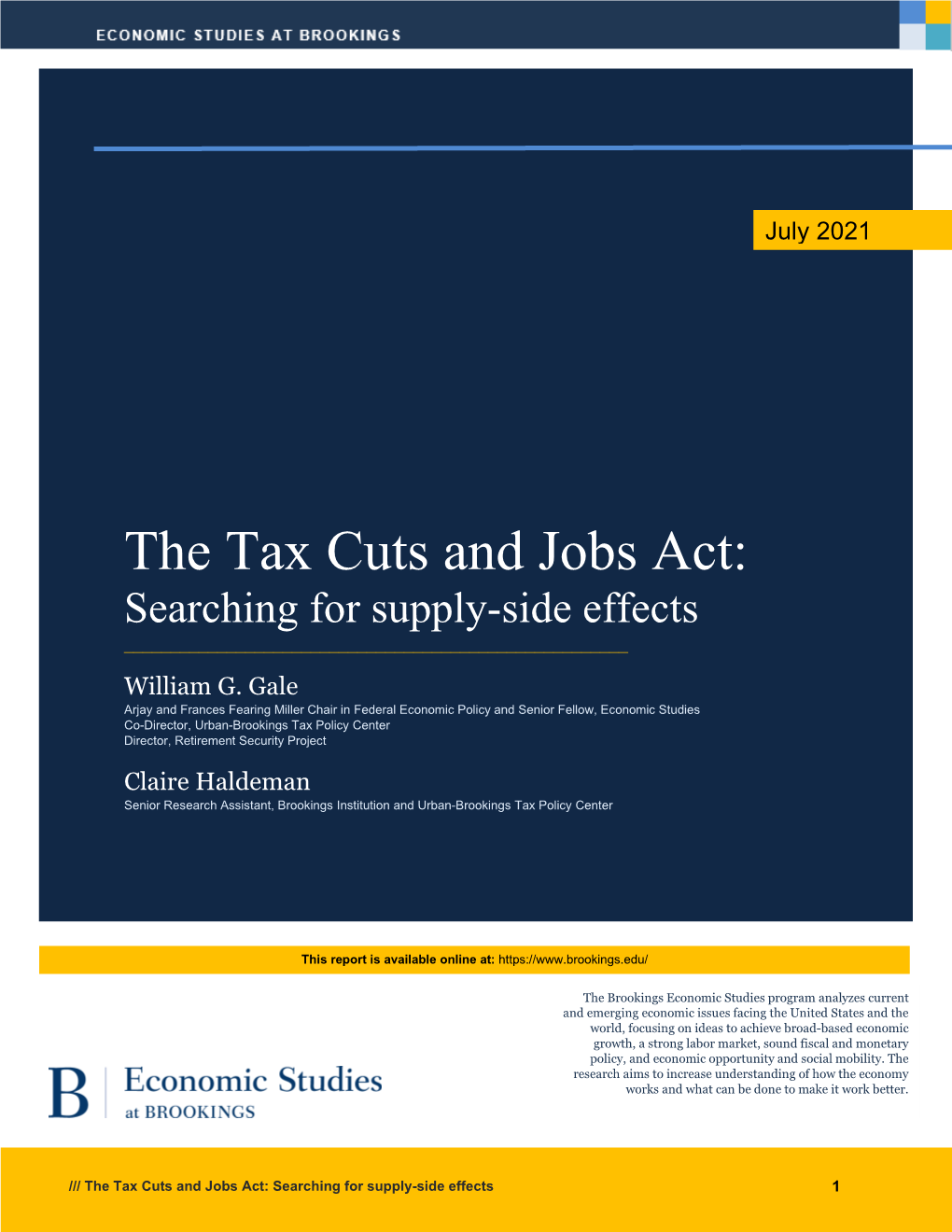 The Tax Cuts and Jobs Act