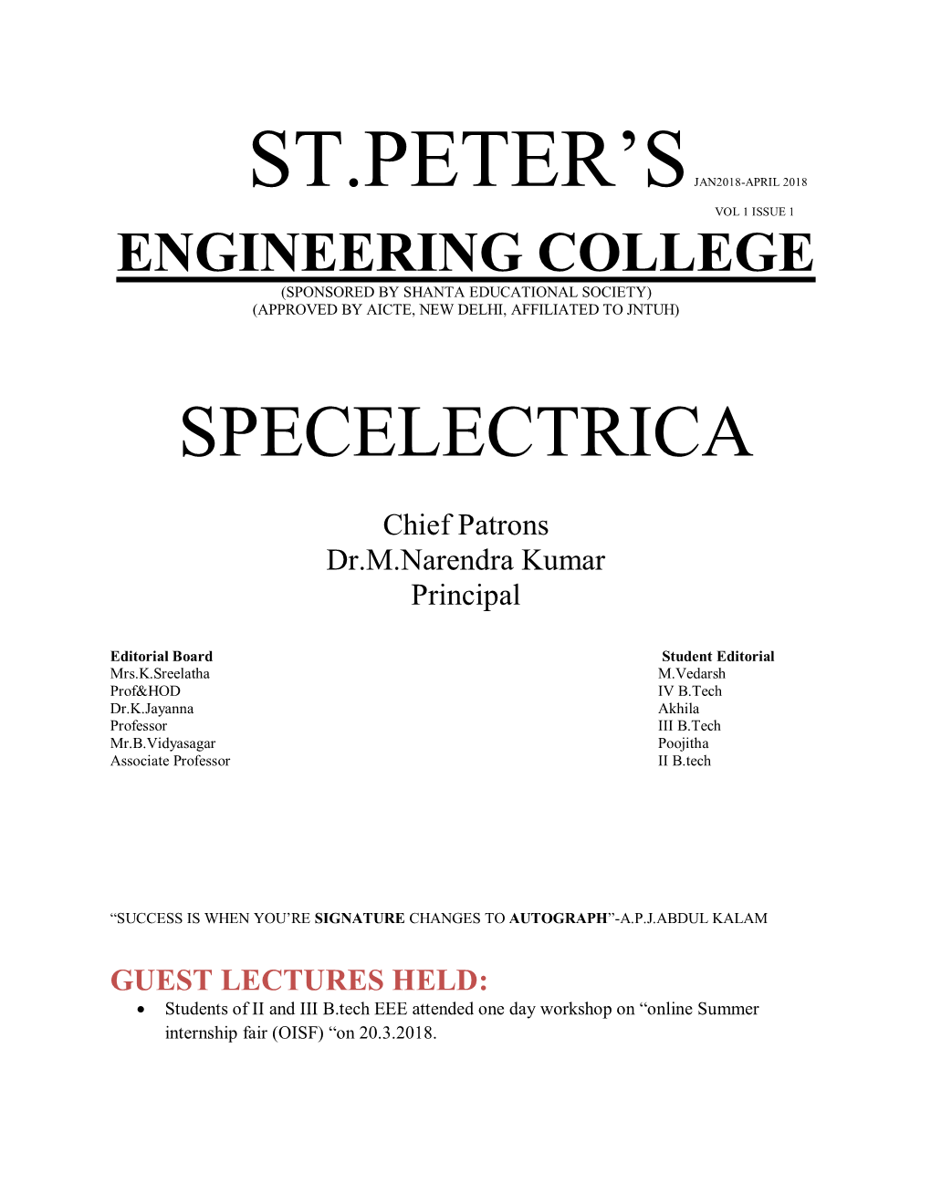Electrical and Electronics Engineering 2017-18 Issue-2