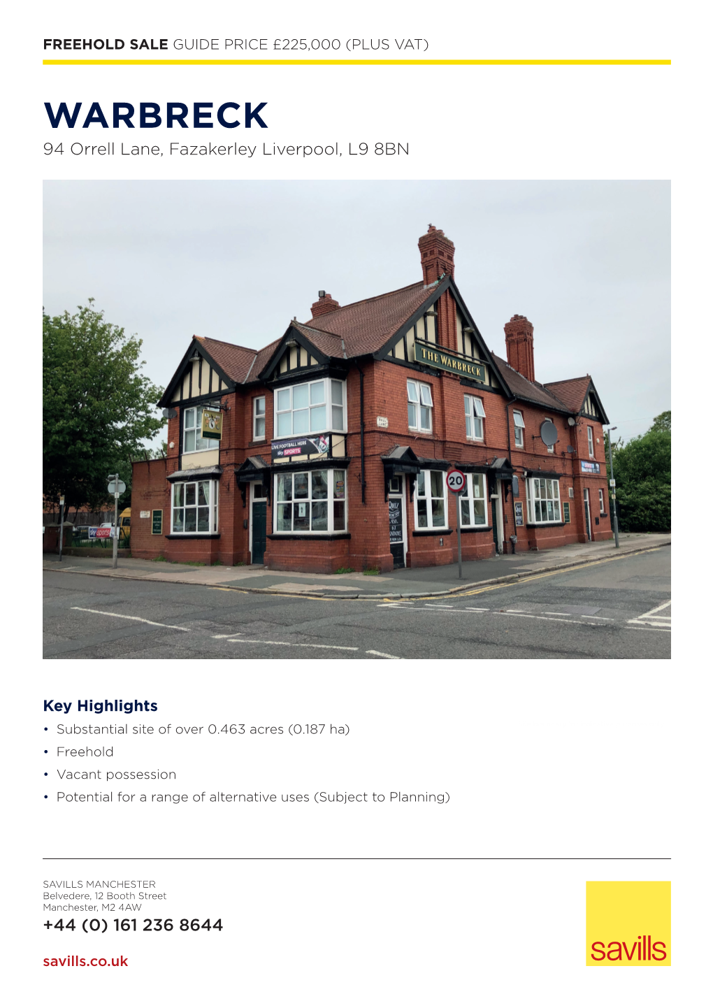 WARBRECK 94 Orrell Lane, Fazakerley Liverpool, L9 8BN