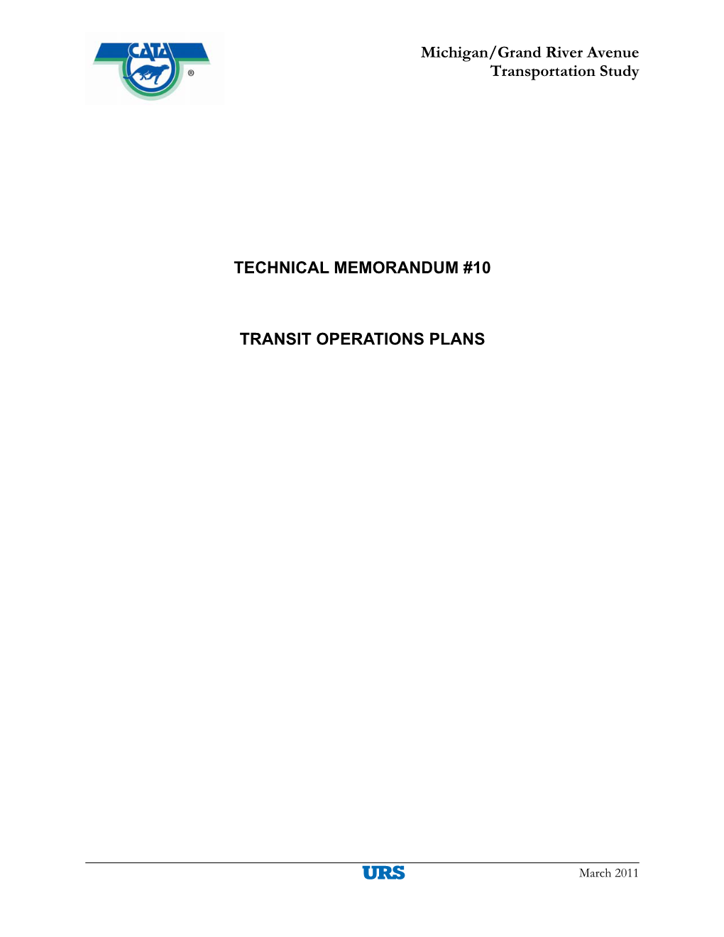 Transit Operations Plans