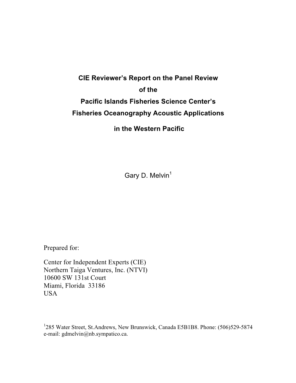 2010 09 08 Melvin PIFSC Fisheries Acoustics Review Report