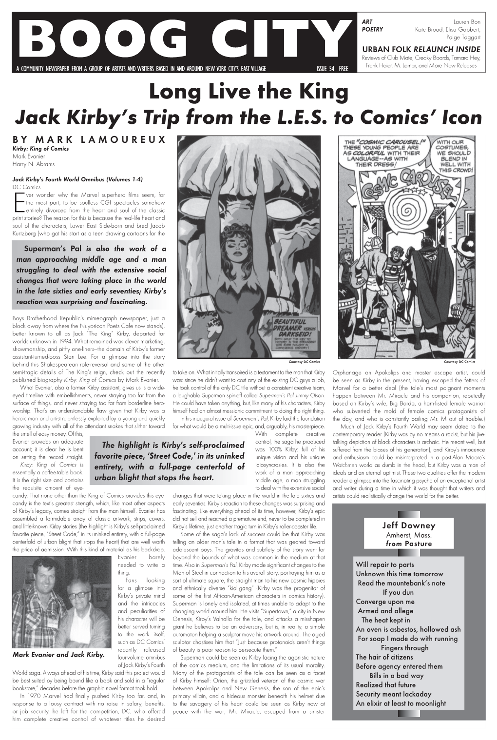 ISSUE 54 FREE Long Live the King Jack Kirby’S Trip from the L.E.S