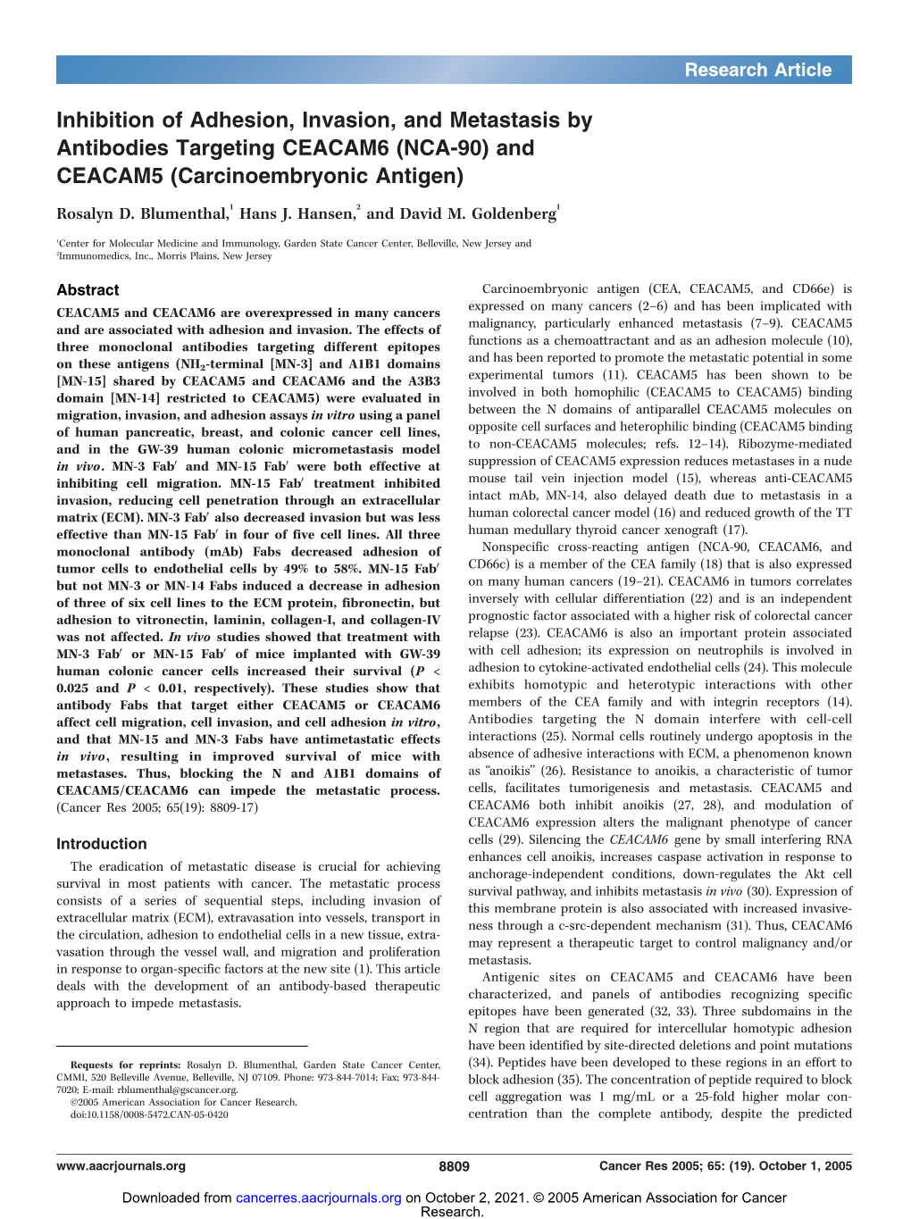 And CEACAM5 (Carcinoembryonic Antigen)