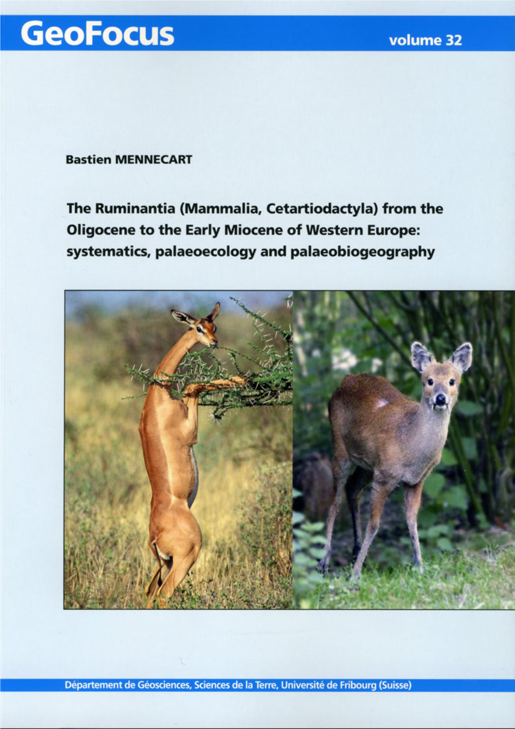 (Mammalia, Cetartiodactyla) from the Oligocene to the Early Miocene of Western Europe: Systematics, Palaeoecology and Palaeobiogeography