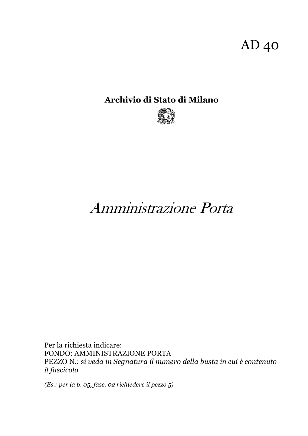 Amministrazione Porta