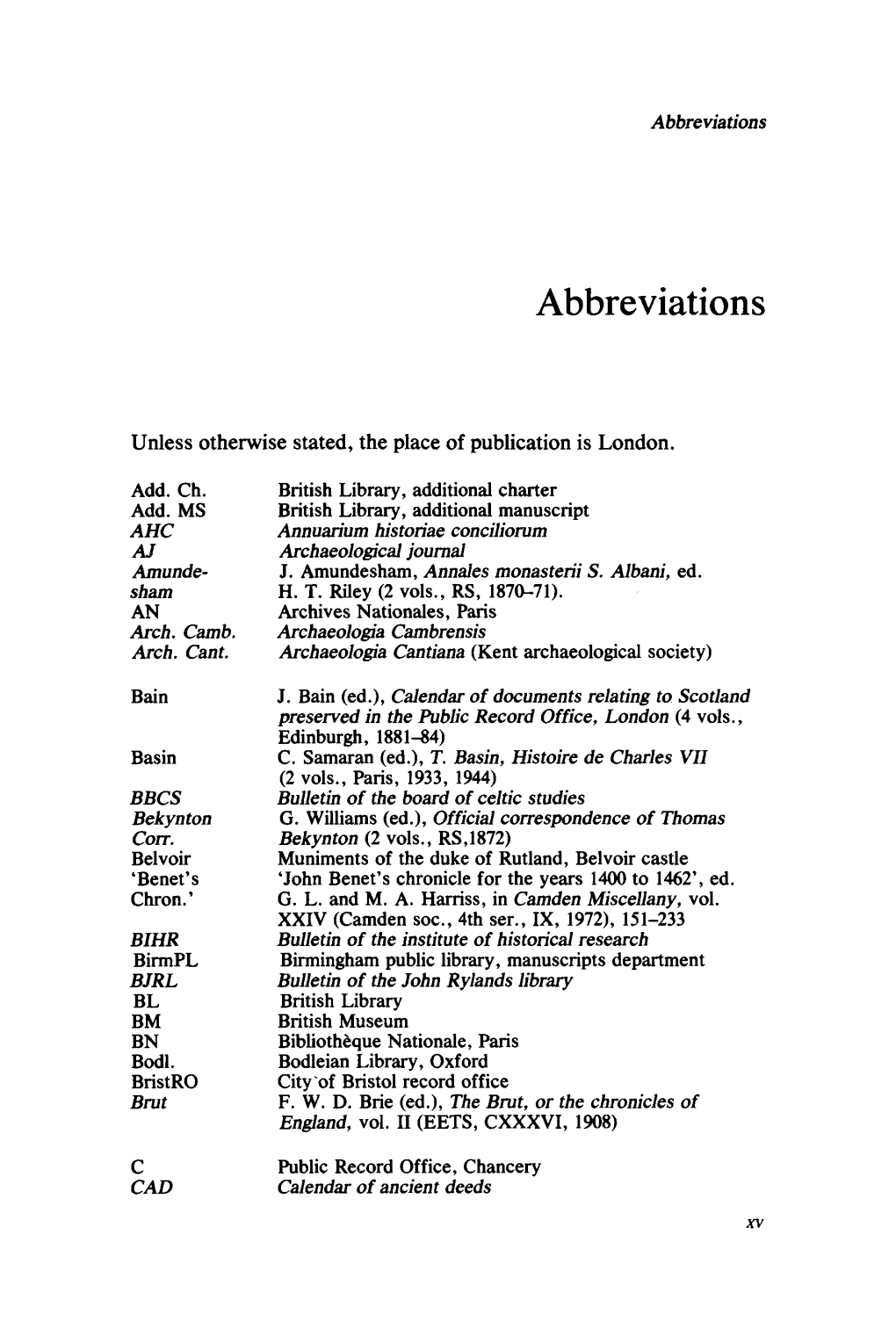 Abbreviations