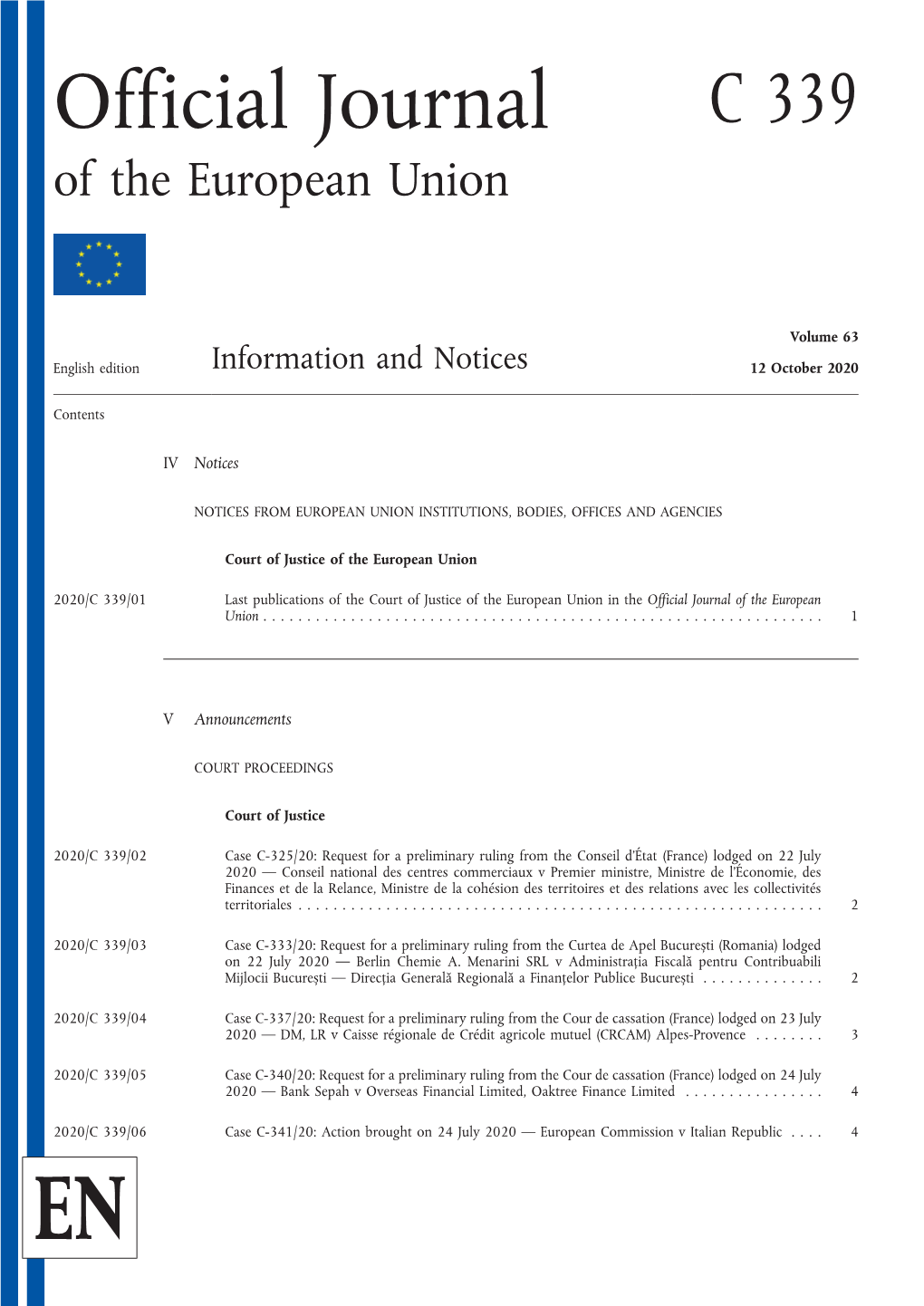 Official Journal of the European Union