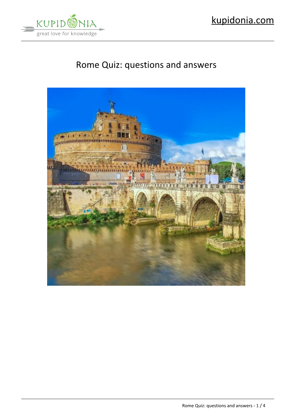 Rome Quiz: Questions and Answers