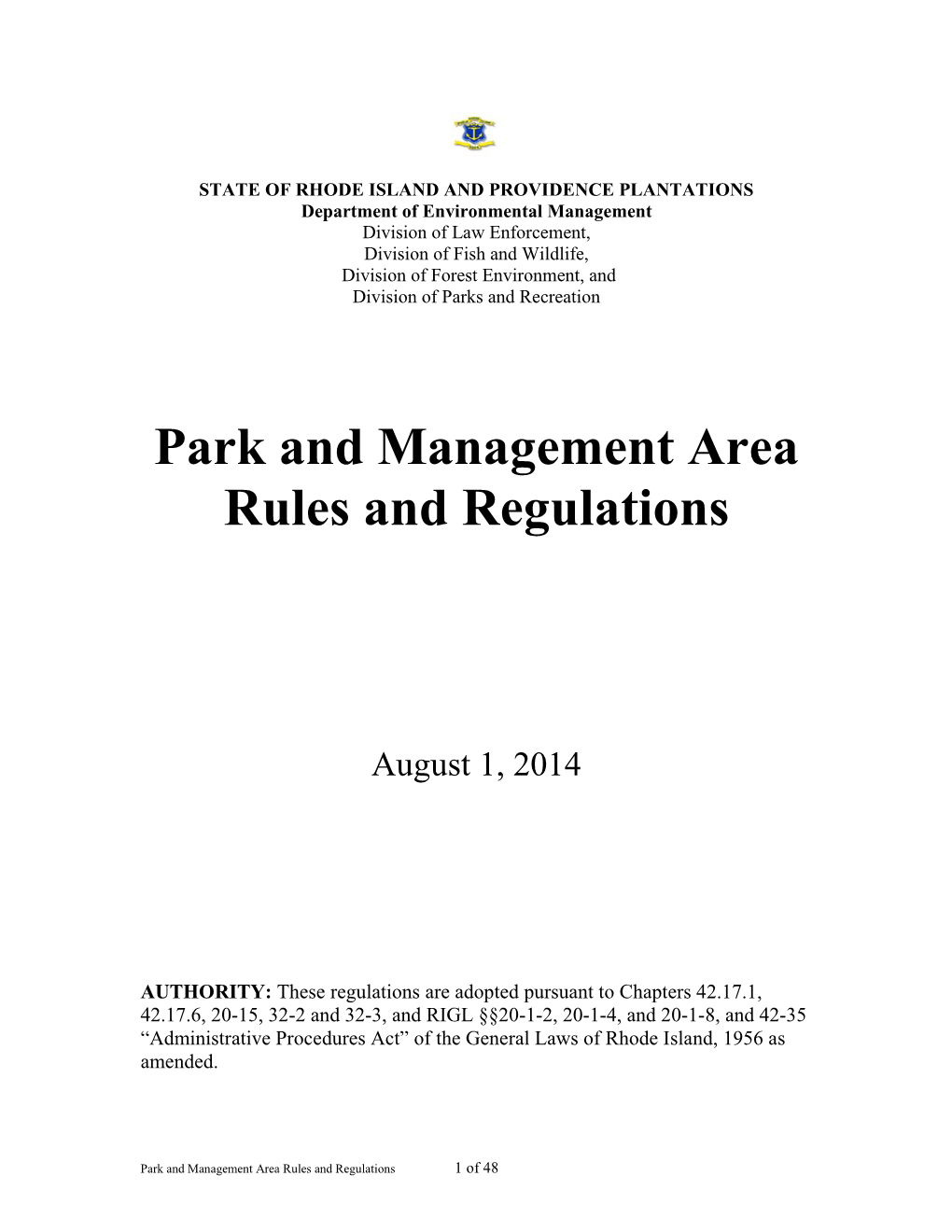 State of Rhode Island and Providence Plantations