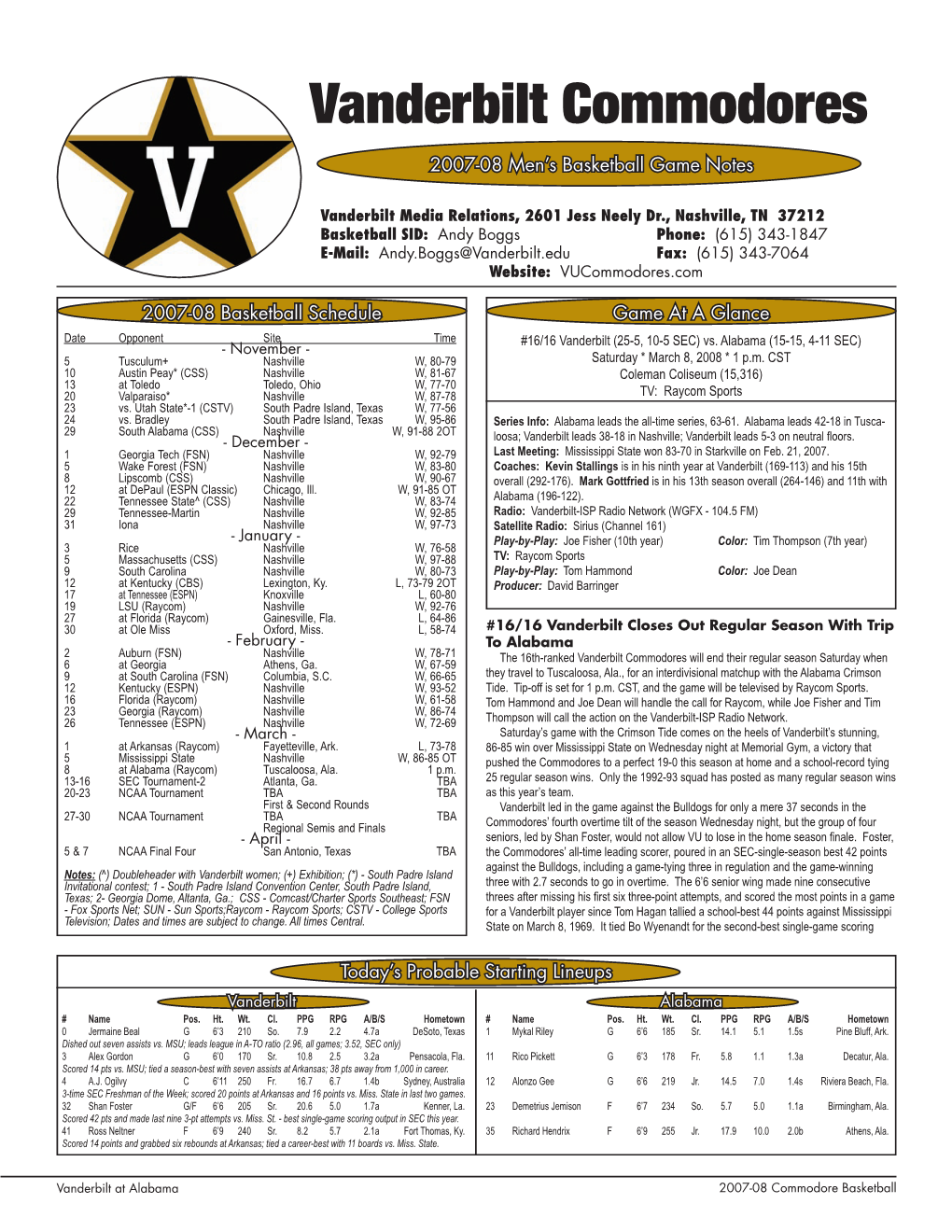 Vanderbilt Commodores