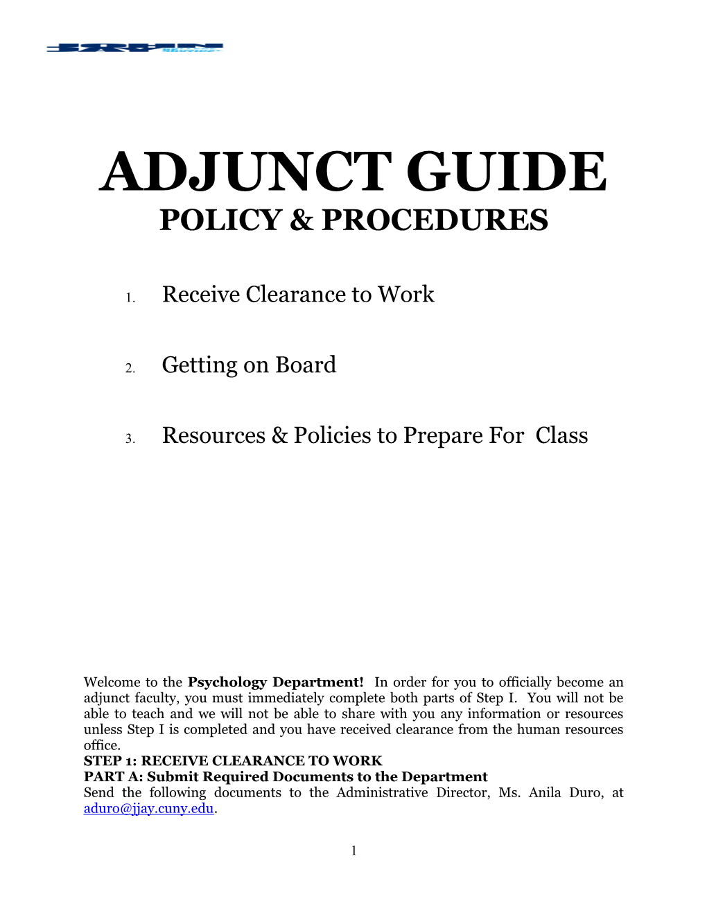 Policy & Procedures