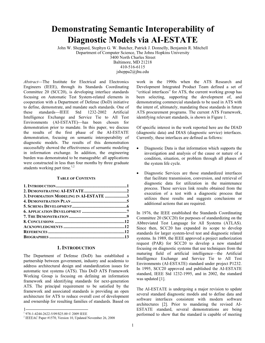 Demonstrating Semantic Interoperability of Diagnostic Models Via AI-ESTATE John W