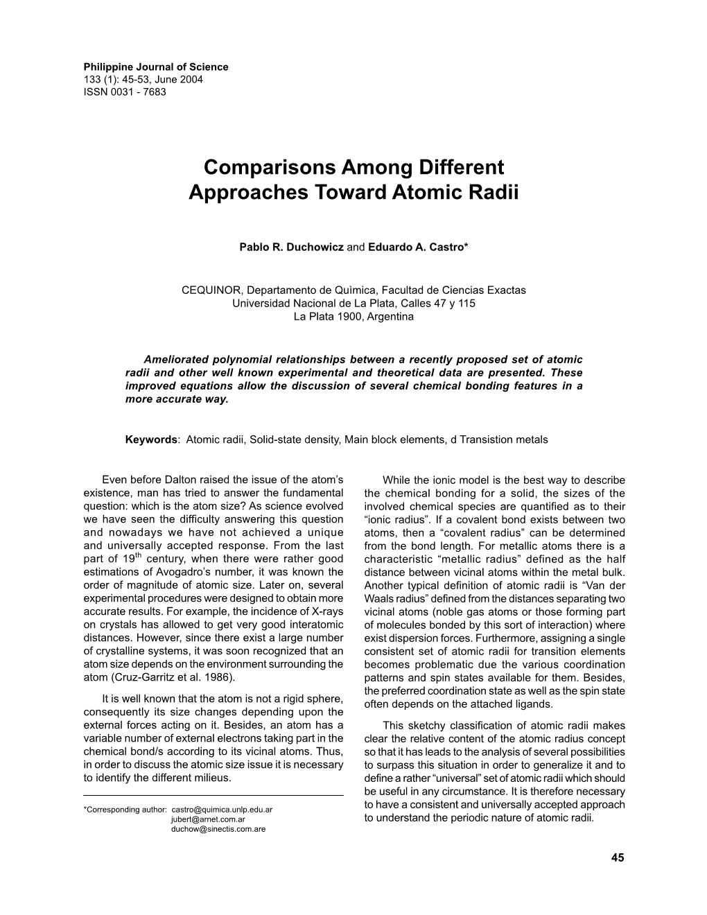 Comparisons Among Different Approaches Toward Atomic Radii