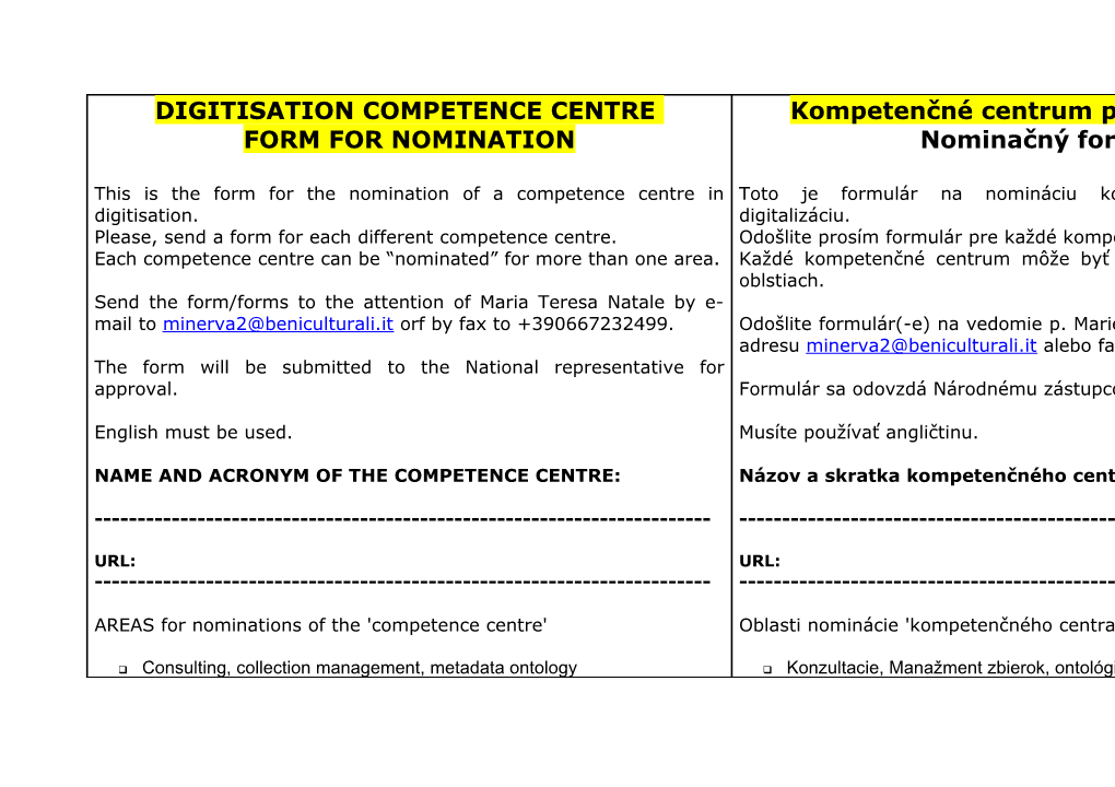 Short Description of What the Competence Centre Does