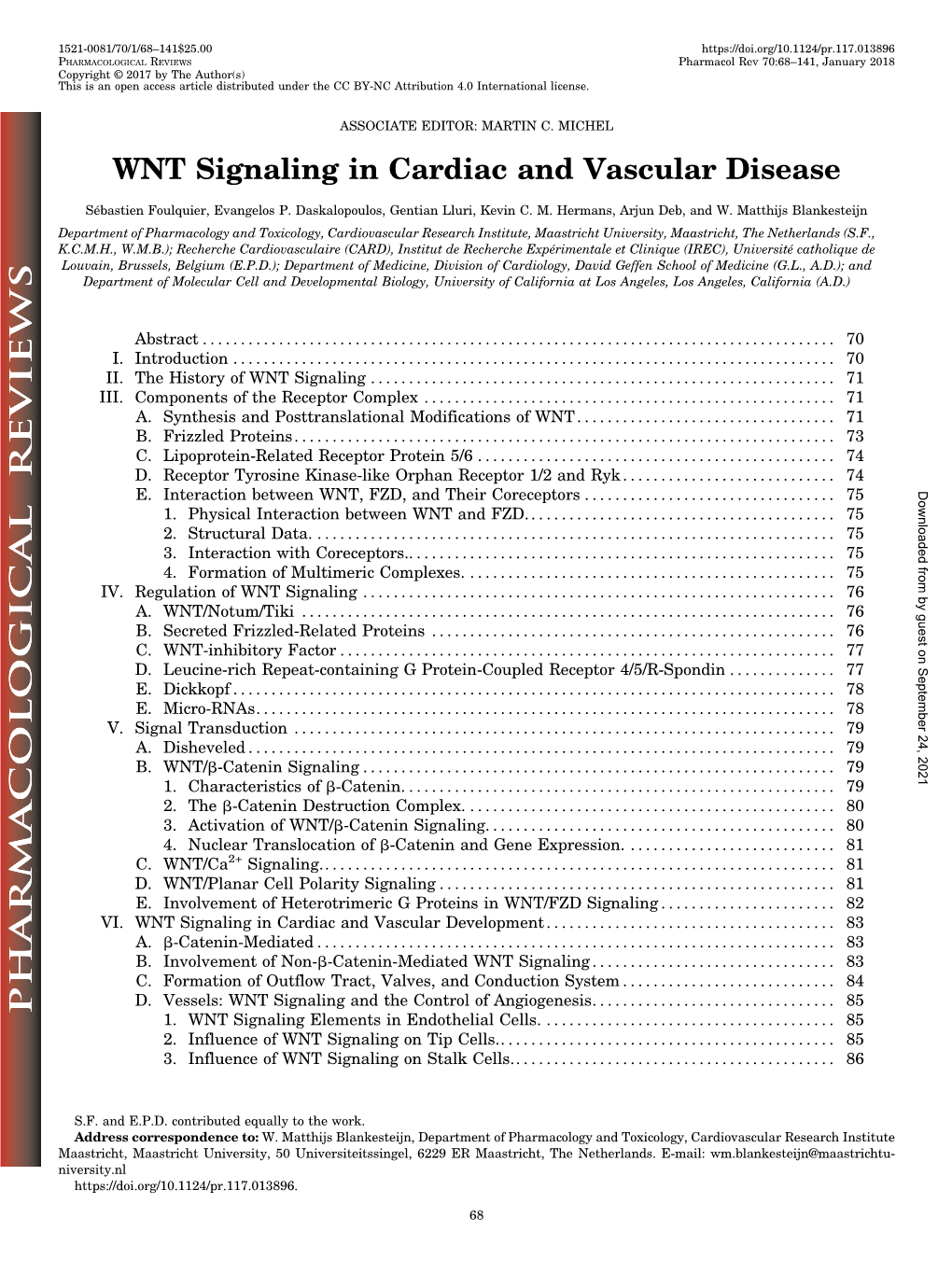 WNT Signaling in Cardiac and Vascular Disease