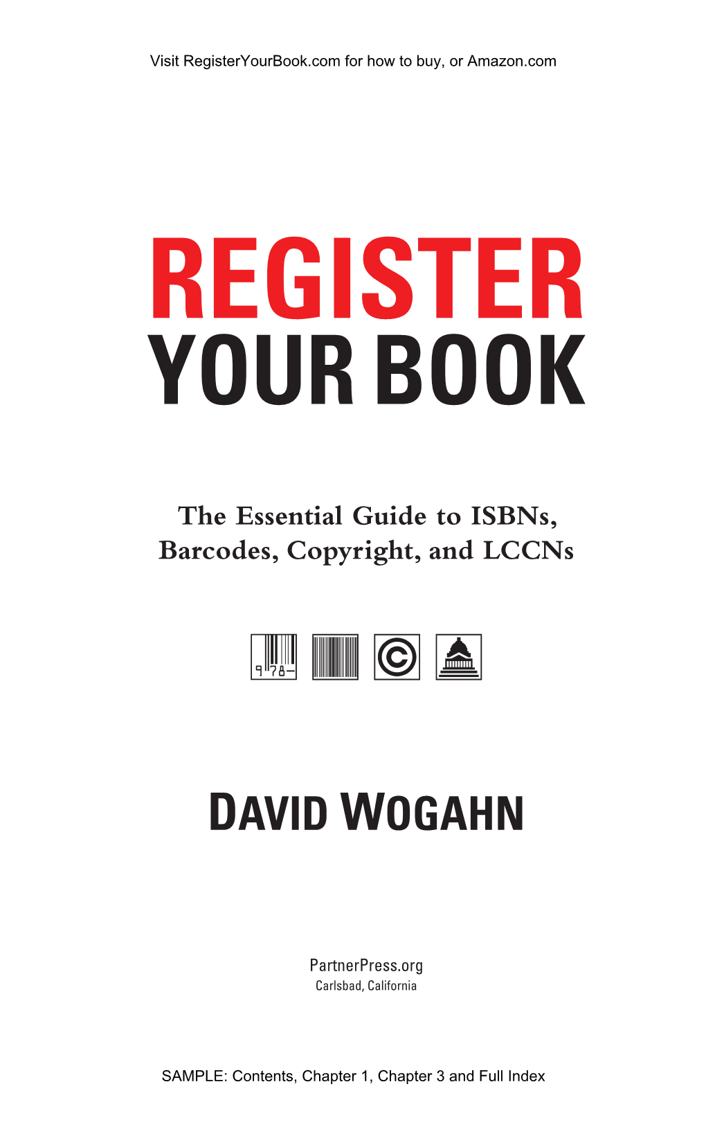 Registeryourbook.Com for How to Buy, Or Amazon.Com